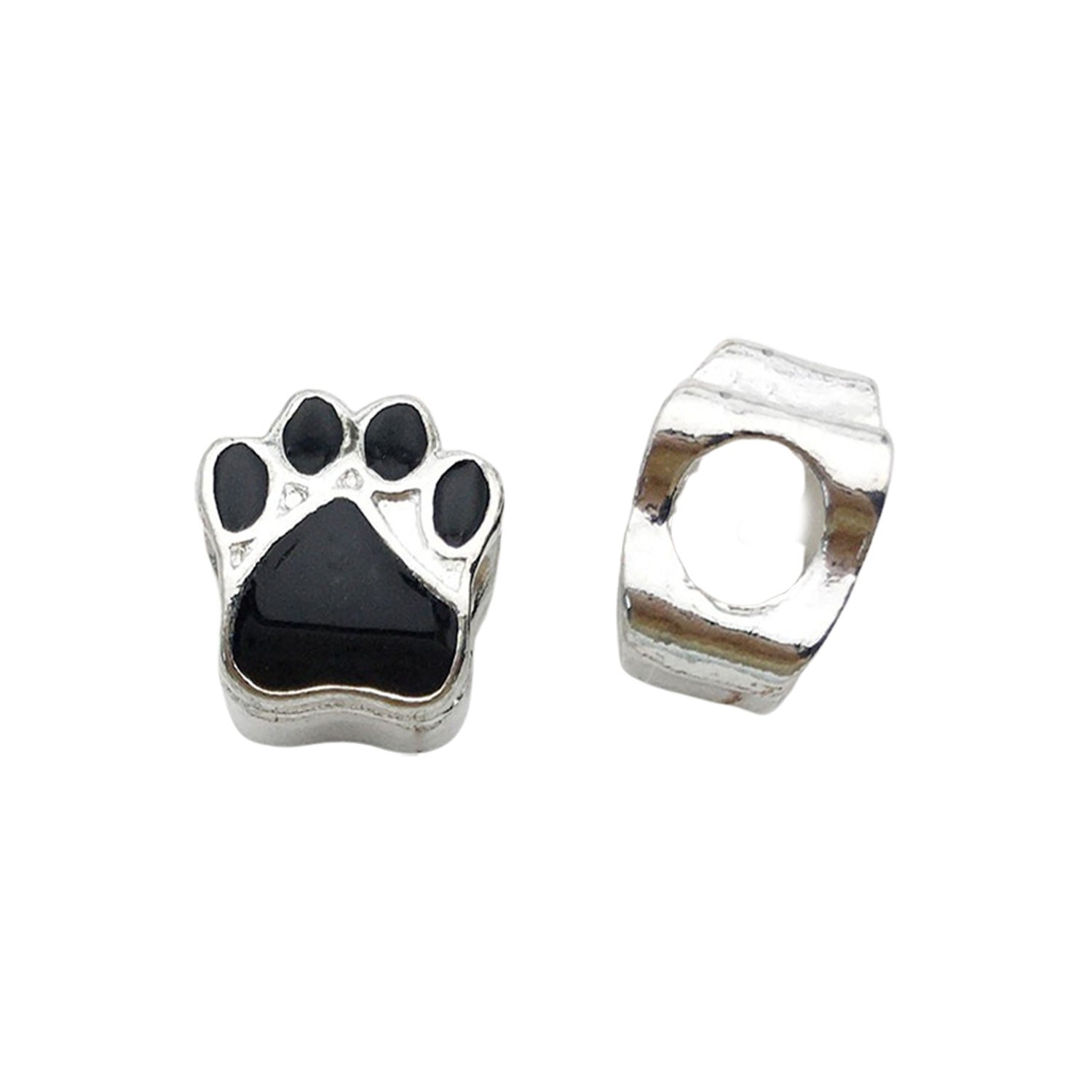 Bear Paw Metal Beads 10mm Enamel Zinc Alloy 20pcs 7