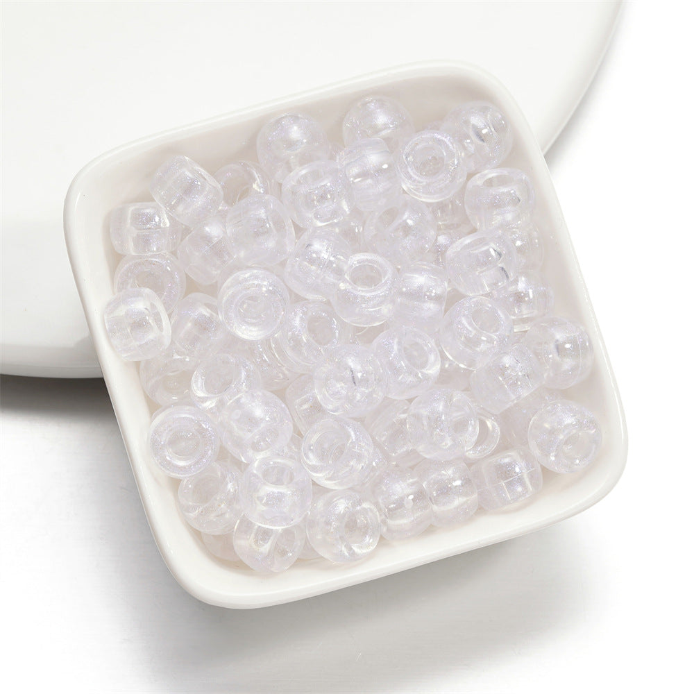 Mermaid Color Pony Beads 9mm Acrylic Pearly Pastel 200pcs 13