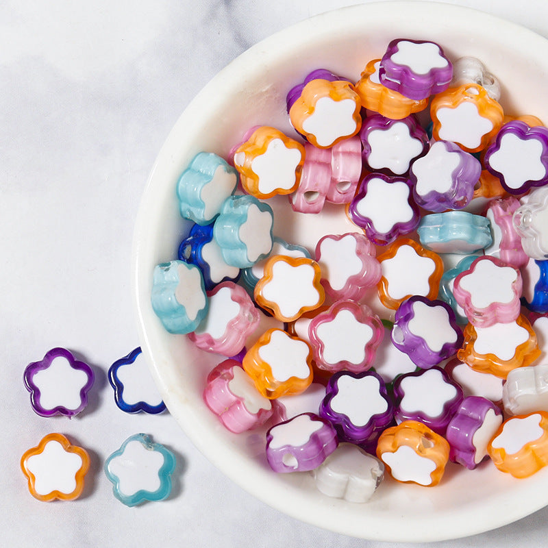 Color Heart Acrylic Beads 8-10mm Mixed Shapes and Colors 100pcs 6