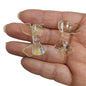 Transparent Bow Acrylic Beads 31mm Polka Dotted Colorful 100pcs 5