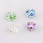 Cat Eye Bubblegum Beads 16mm Triple Flower Cluster Pastel 6pcs 3