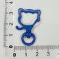 Zinc Alloy Puppy Head Keychain Clasps Spray Painted 35mm 20pcs 15