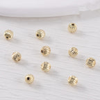 Pumpkin Shaped CCB Plastic Acrylic Beads 6-8mm Metallic Gold Silver 200pcs 6