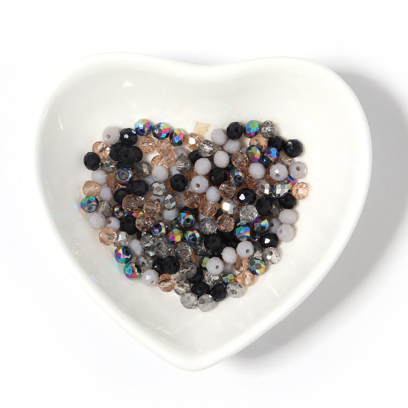 Seed Glass Beads 4mm Colored Transparent Faceted 200pcs 15