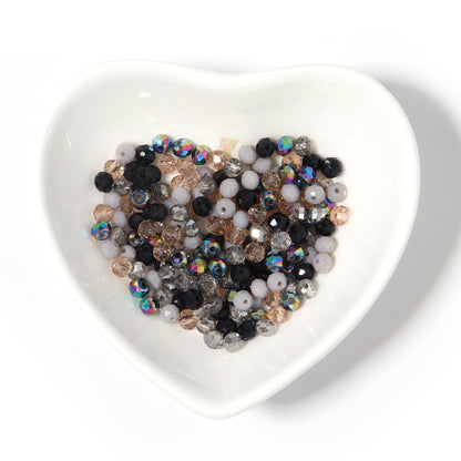 Seed Glass Beads 4mm Colored Transparent Faceted 200pcs 15