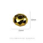 Acrylic Faceted Metallic Spacer Beads 15mm 50pcs 3