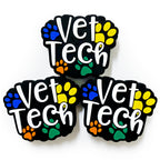 Silicone Focal Beads Vet Tech Dog Claws With Vet Tech Lettering 20pcs 4