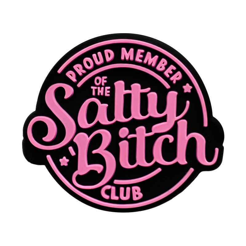 Silicone Focal Beads Proud Member Salty Bitch Club Script 20pcs 5