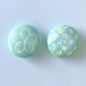 UV Plating Round Acrylic Beads 25mm Summer Fantasy Floret 100pcs 9