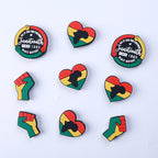 Silicone Focal Beads Black History Month Freedom Raised Fist 20pcs 2