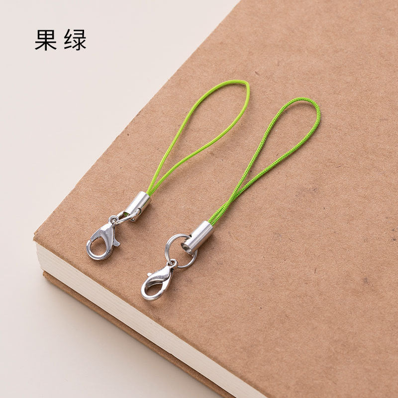 Colorful Phone Strap Keychain Mini Lobster Clasp Nylon Cord 50pcs 10