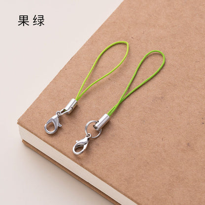 Colorful Phone Strap Keychain Mini Lobster Clasp Nylon Cord 50pcs 10