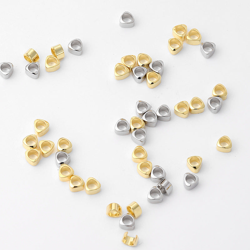 Brass Arc Triangle Spacer Beads 2.5mm 100pcs 3