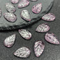 Czech Glass Beads Leaf 18mm Imitation Jade Translucent Green 50pcs 10