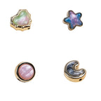 Opal Embedded Butterfly Moon Acrylic Beads 11-15mm Mixed Shapes 50pcs 2