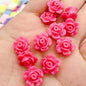 Japanese Camellia Acrylic Beads 12mm Pastel Colors 100pcs 15