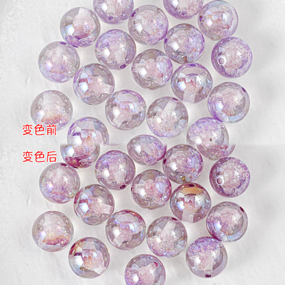 Clear Christmas Tree Inside Resin Beads 16mm Round Colorful 20pcs 9