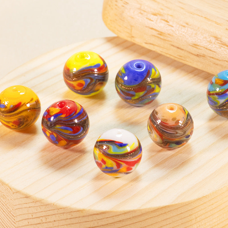 Antique Style Phoenix Tail Lampwork Glass Beads 12mm 14mm 1pc 3