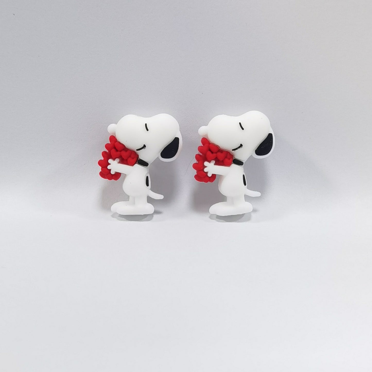 Silicone 3D Focal Beads Snoopy Shell Smiling Face Center 20Pcs 8