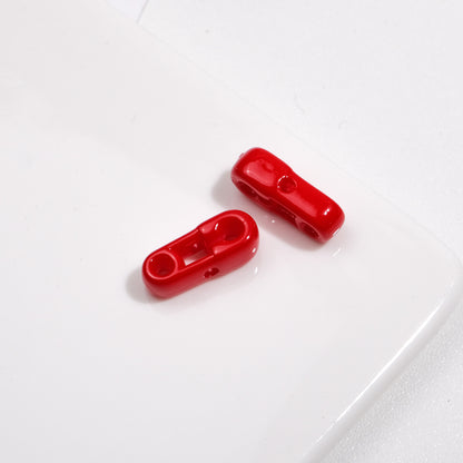 Painted 3D Pin Acrylic Beads 18mm Tiny Baking Colorful 50pcs 13