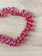 Water Drop Electroplated Glass Beads 6x12mm Transparent Faceted 95pcs 24
