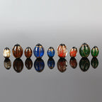 Vintage Glitter Oval Lampwork Glass Beads 11x16mm 10pcs 3