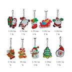 Cartoon Christmas Silicone Keychain Santa Claus Holiday Characters 5