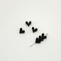 Painted V-Shaped Heart Acrylic Beads 6.7x8mm Glossy Mixed Colors 10pcs 18