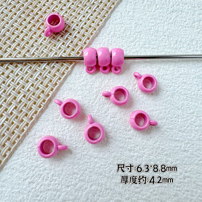 Cup Metal Beads 8mm Baking Painted Pastel Colors 30pcs 12