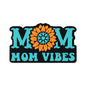 Silicone Focal Beads Mom Alphabet Cheerful Sunflower Black Background 20pcs 11