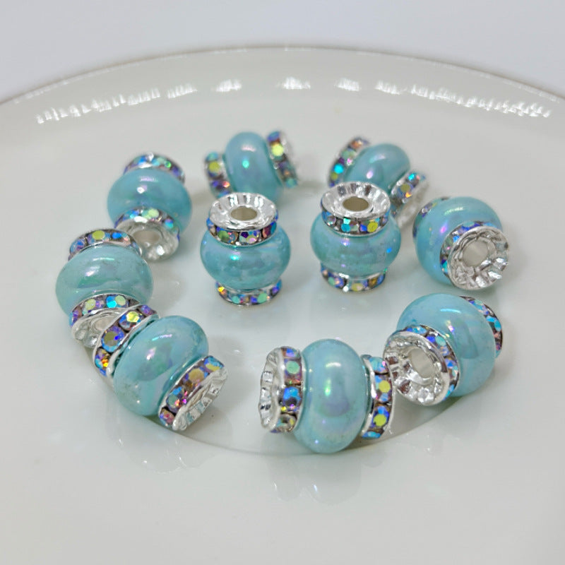 Lantern Rhinestone Beads 14mm Acrylic Plating Bright Color 20pcs 16