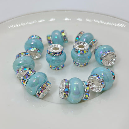 Lantern Rhinestone Beads 14mm Acrylic Plating Bright Color 20pcs 16