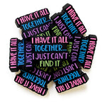 Silicone Focal Beads English Short Sentence Vibrant Colorful 20pcs 4