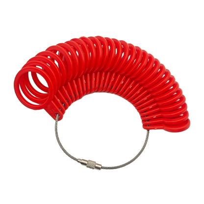 US Ring Sizer Measuring Tool Plastic Metal Fan Shaped 10cm 1pc 10