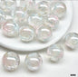 Clear Glazed Rose Resin Beads 16mm Round Decorative 10pcs 7