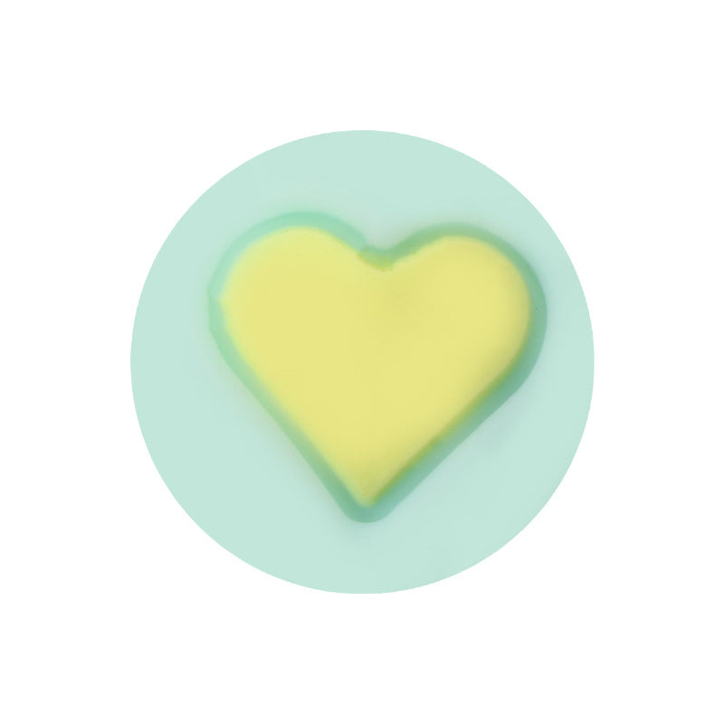 15mm Heart Silicone Beads Multi Color Layered Two Tone Matte 50pcs 15