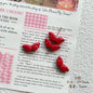 Chubby Wing Metal Beads 17mm Glossy Enamel Finish 10pcs 15