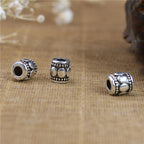 Elliptical Tube Metal Beads 7mm Oxidized Silver Tone Tibetan 50pcs 2