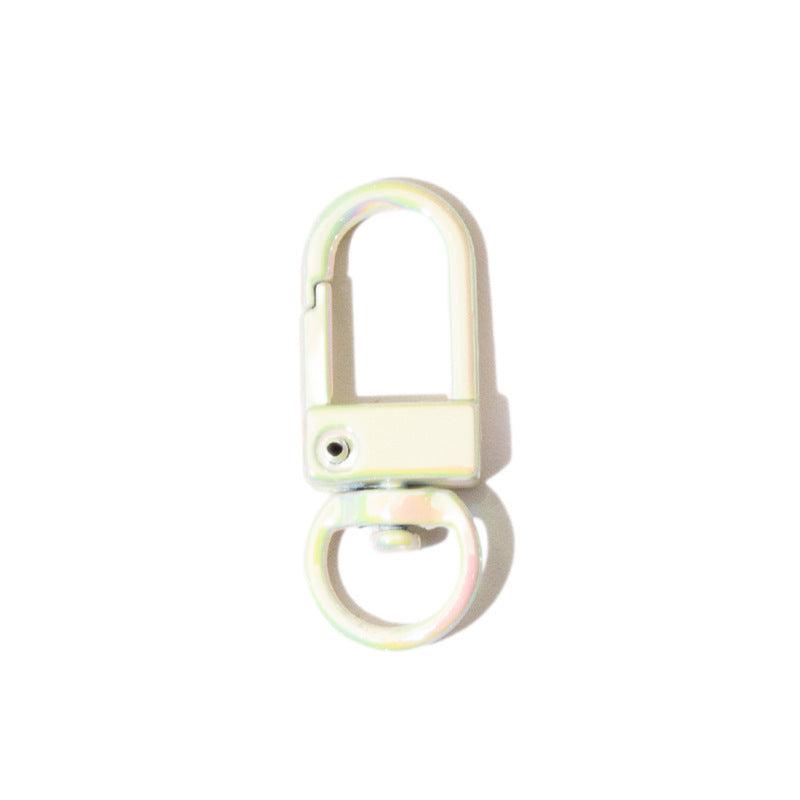 Colorful Zinc Alloy Keychain Clasps 32mm Plating 10pcs 13