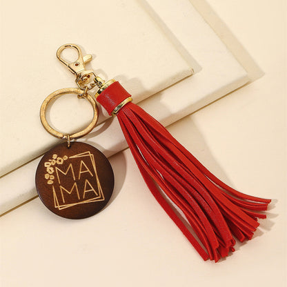 PU Tassel Keychain Metal Rainbow Color with Lobster Clasp 9