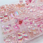Pink Series Butterfly Flower Acrylic Beads Transparent 1pc