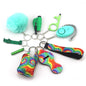 Self Defense Alarm Pompom Keychain Outdoor Safety 10 Pack 8