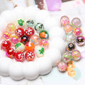 Hand Painted Christmas Tree Gloves Series Acrylic Beads 16mm 5pcs