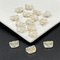 Bear Shape Transparent Glass Beads 14mm Colorful Mix 100pcs 7