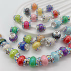 Lantern Rhinestone Beads 14mm Acrylic Plating Bright Color 20pcs