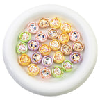 Plating Pochacco Egg Tart Resin Beads 19mm Glossy Pastel Colors 10pcs 5
