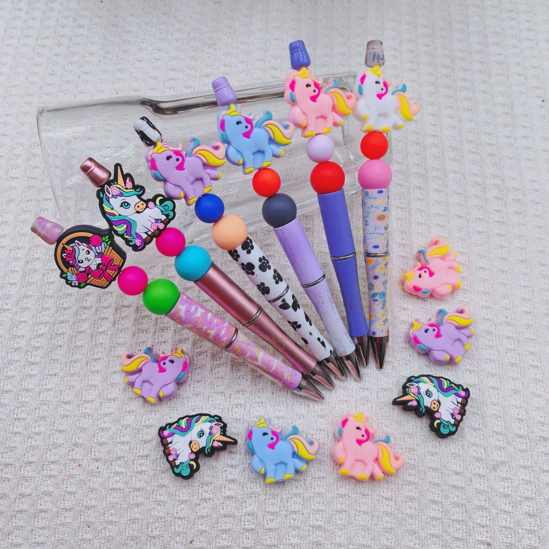 Silicone Focal Beads Unicorn Pastel Colors Bright Palette 20pcs 4