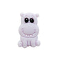 Silicone Focal Beads Hippo Friendly Face Pastel Colors 20pcs 3