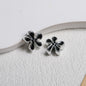 Irregular Flower Acrylic Beads 14mm Silver Enamel Mixed Colors 50pcs 8