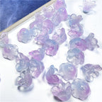 Wind Chime Flower Glass Beads 12mm Transparent Pink 50pcs 4